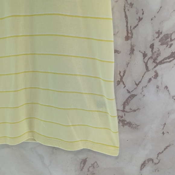 Everlane T Shirt Women Yellow Stripe Organic Cotton Crew Tee Longline - Picture 5 of 12